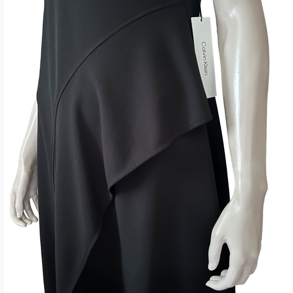 Calvin Klein Dress Refined Fashion Layered Asymmetrical Peplum Ruffles Flowy - Picture 10 of 15
